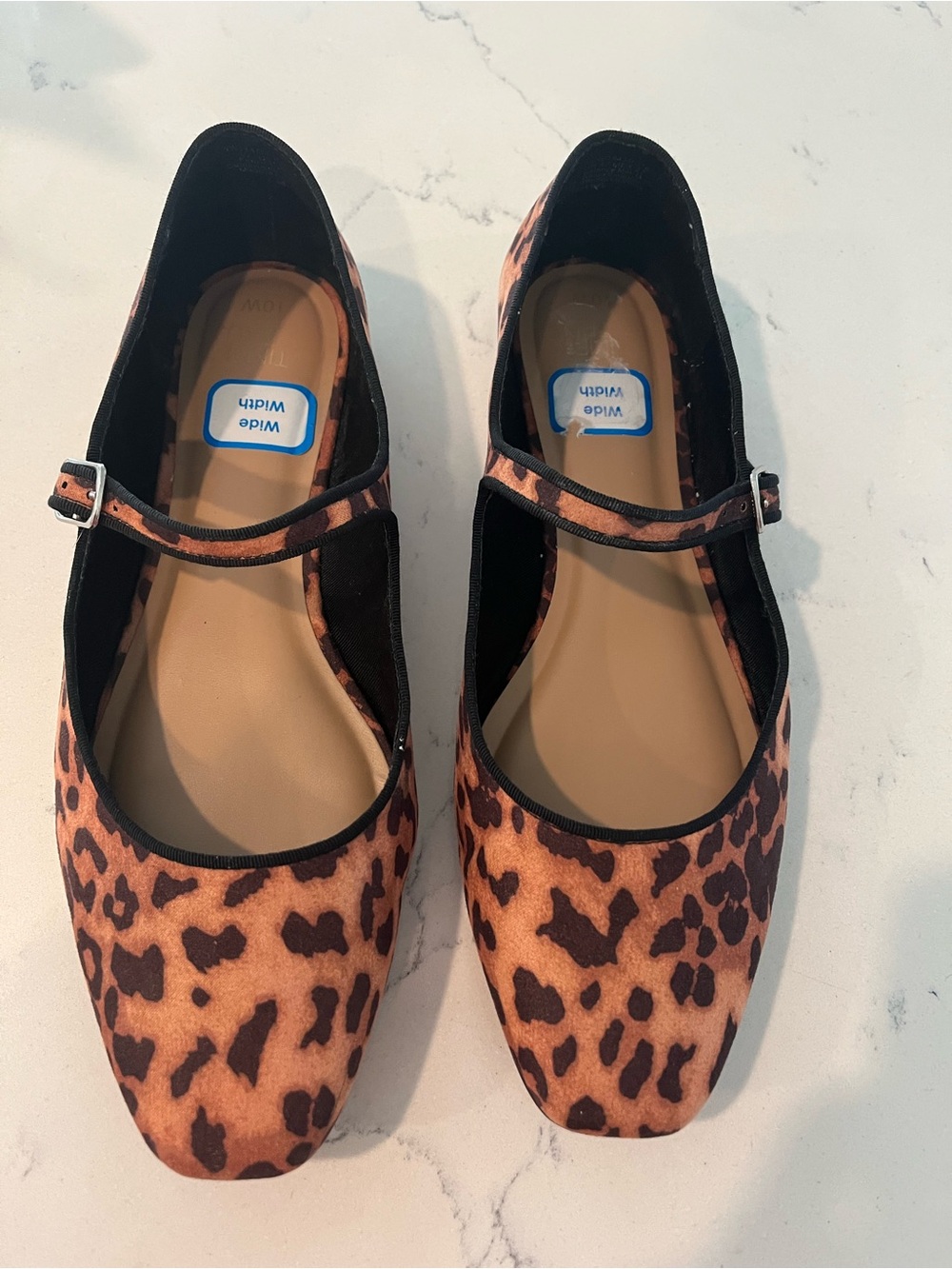 Time and Tru Leopard Print Mary Jane Flats in Brown and Black 10W